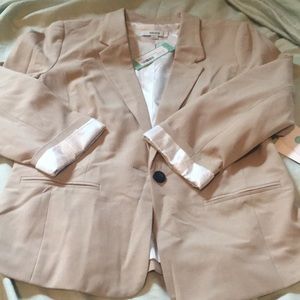 Tan Crepe Blazer